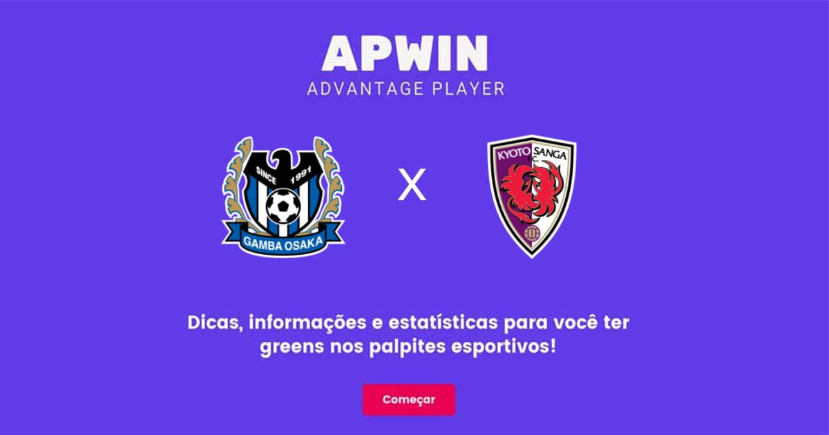 Gamba Osaka x Kyoto Sanga Estatísticas | 30/07/2022 | APWin