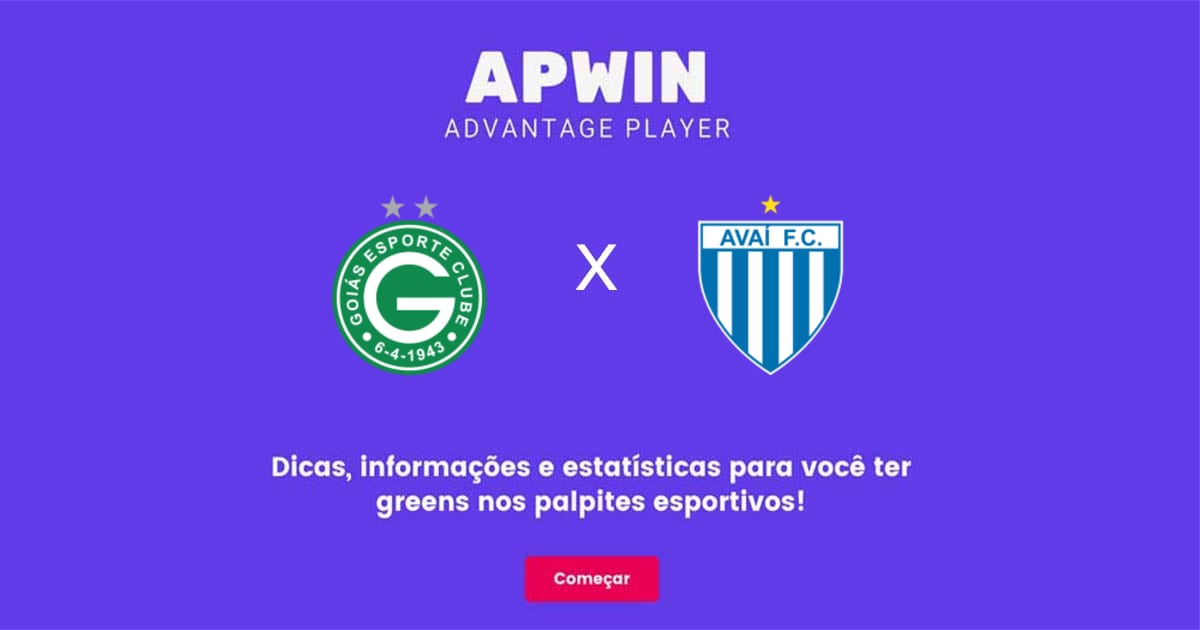 Goiás x Avaí Estatísticas | 13/08/2022 | APWin