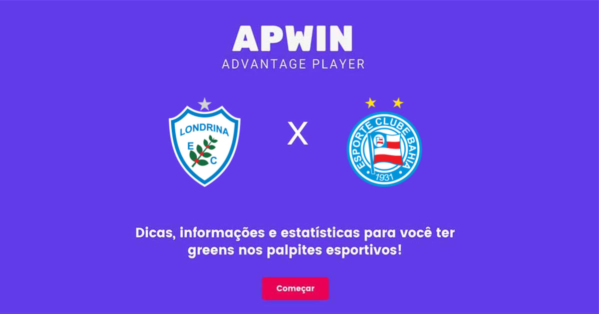 Londrina x Bahia Estatísticas | 16/08/2022 | APWin