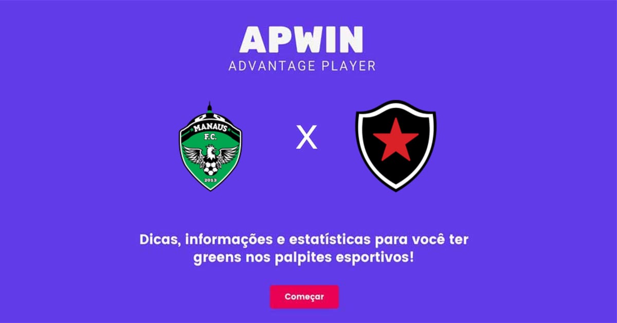 Manaus x Botafogo PB Estatísticas | 30/07/2022 | APWin