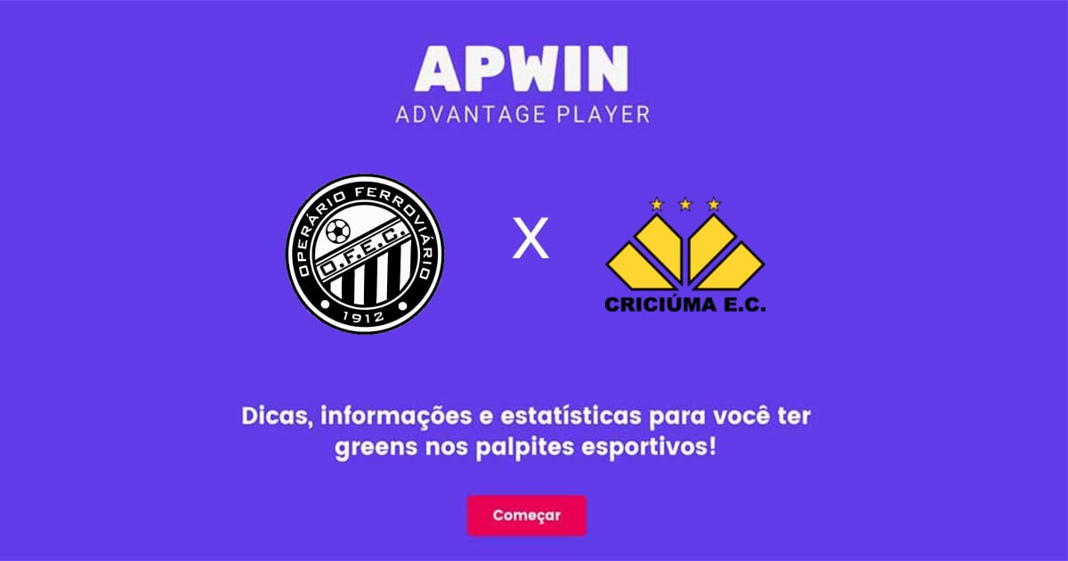 Oper&aacute;rio PR x Crici&uacute;ma Estat&iacute;sticas | 07/05/2022 | APWin