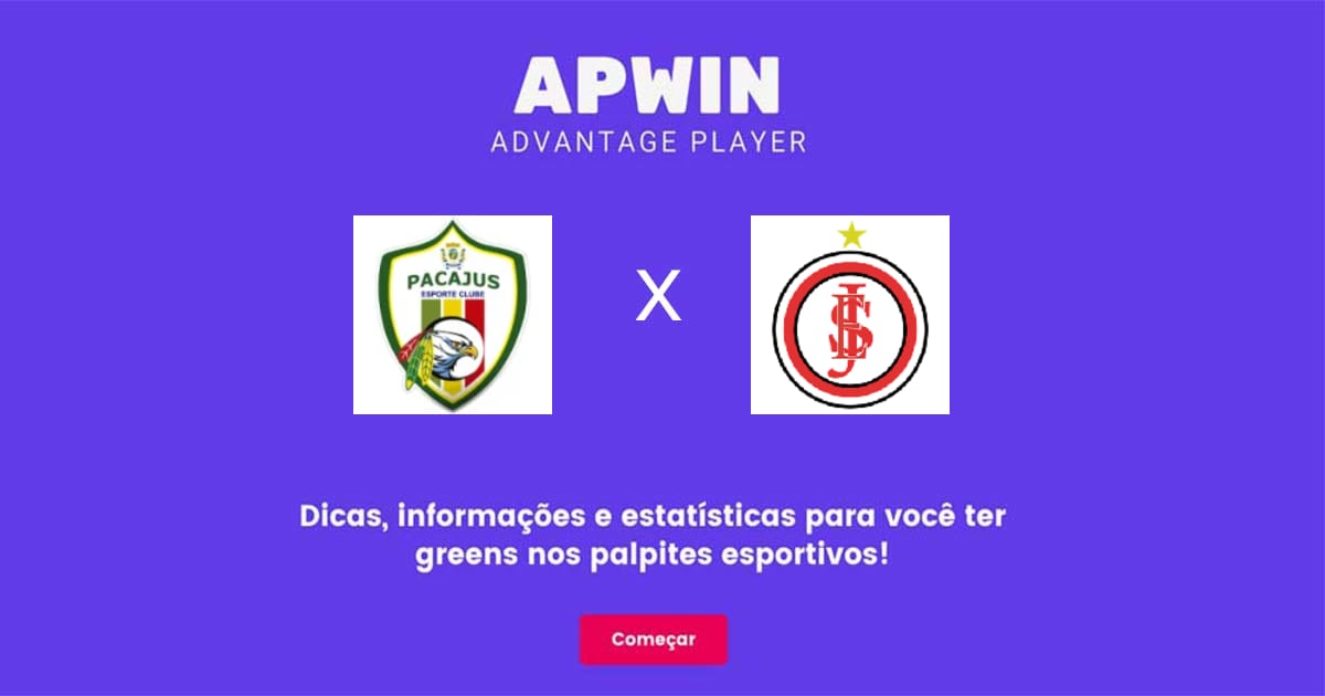 Pacajus x Juventude MA Estat&iacute;sticas | 17/06/2022 | APWin