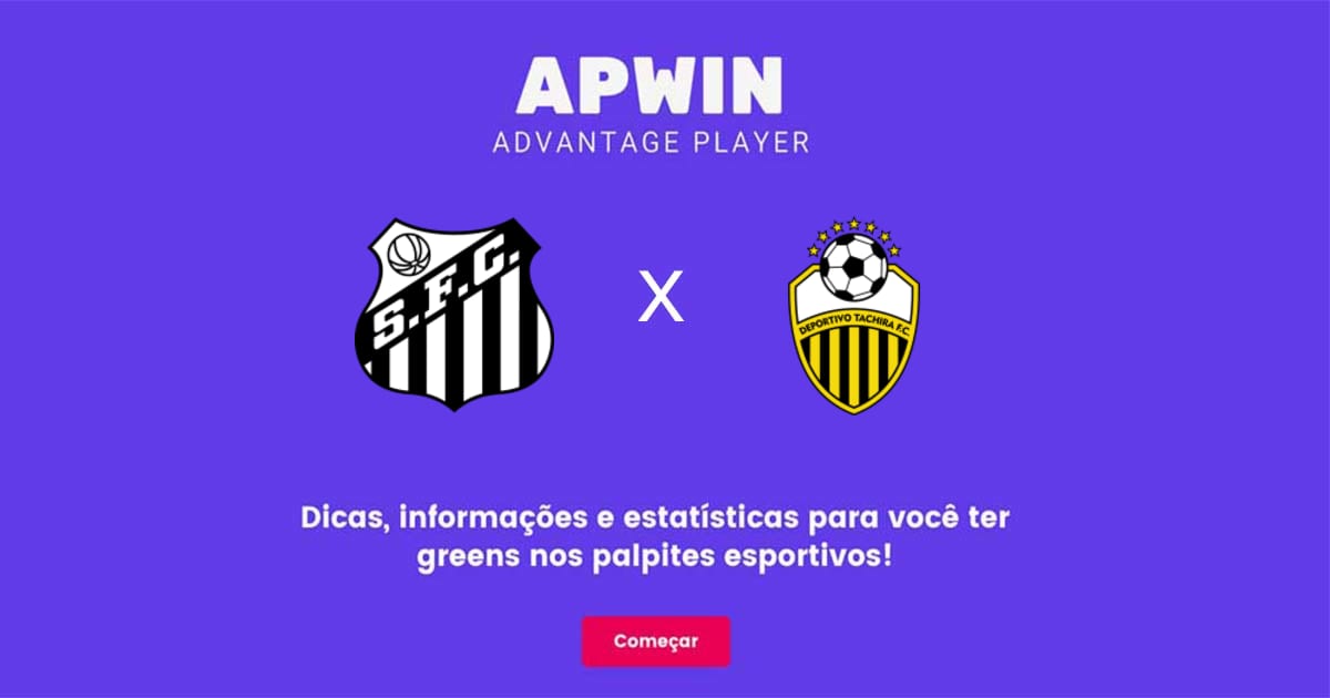 Santos x Deportivo T&aacute;chira Estat&iacute;sticas | 06/07/2022 | APWin