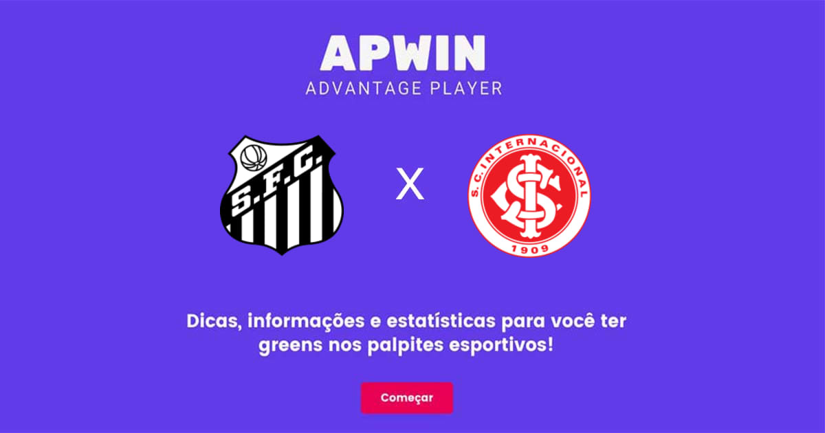 Santos x Internacional Estat&iacute;sticas | 08/06/2022 | APWin