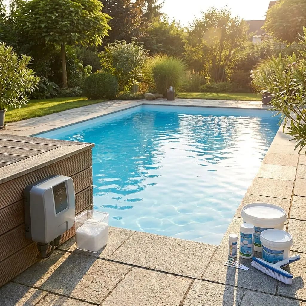 Pool mit Chlor oder Salzwasser