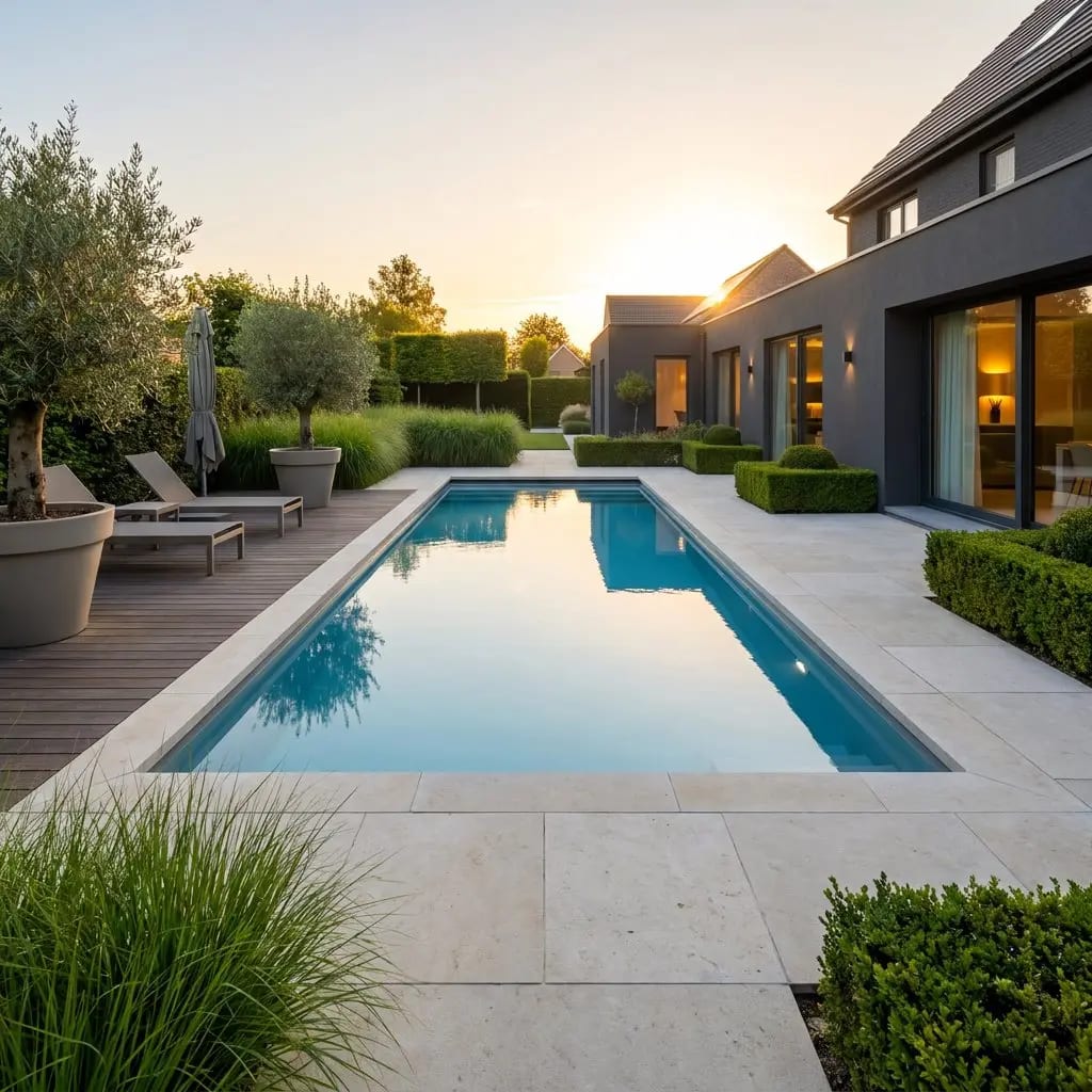 Modern swimming pool