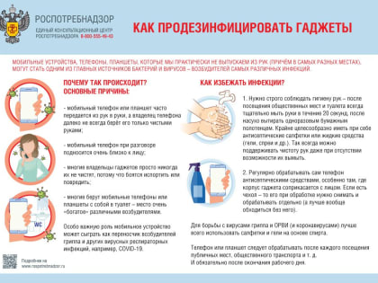 Роспотребнадзор рекомендует, как продезинфицировать гаджеты.