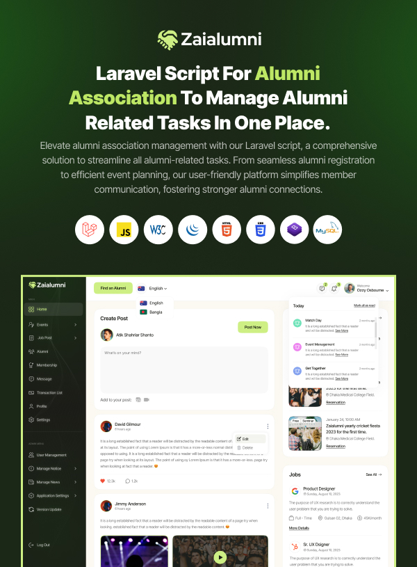 Zaialumni - Alumni Association Laravel Script. - 3