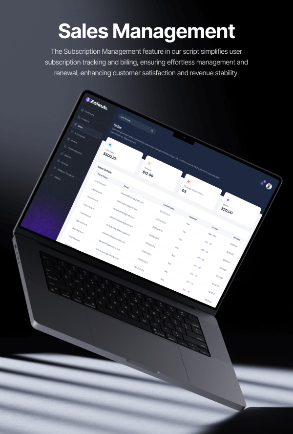 Zaisub - Subscription & Billing Management Laravel Script. - 11
