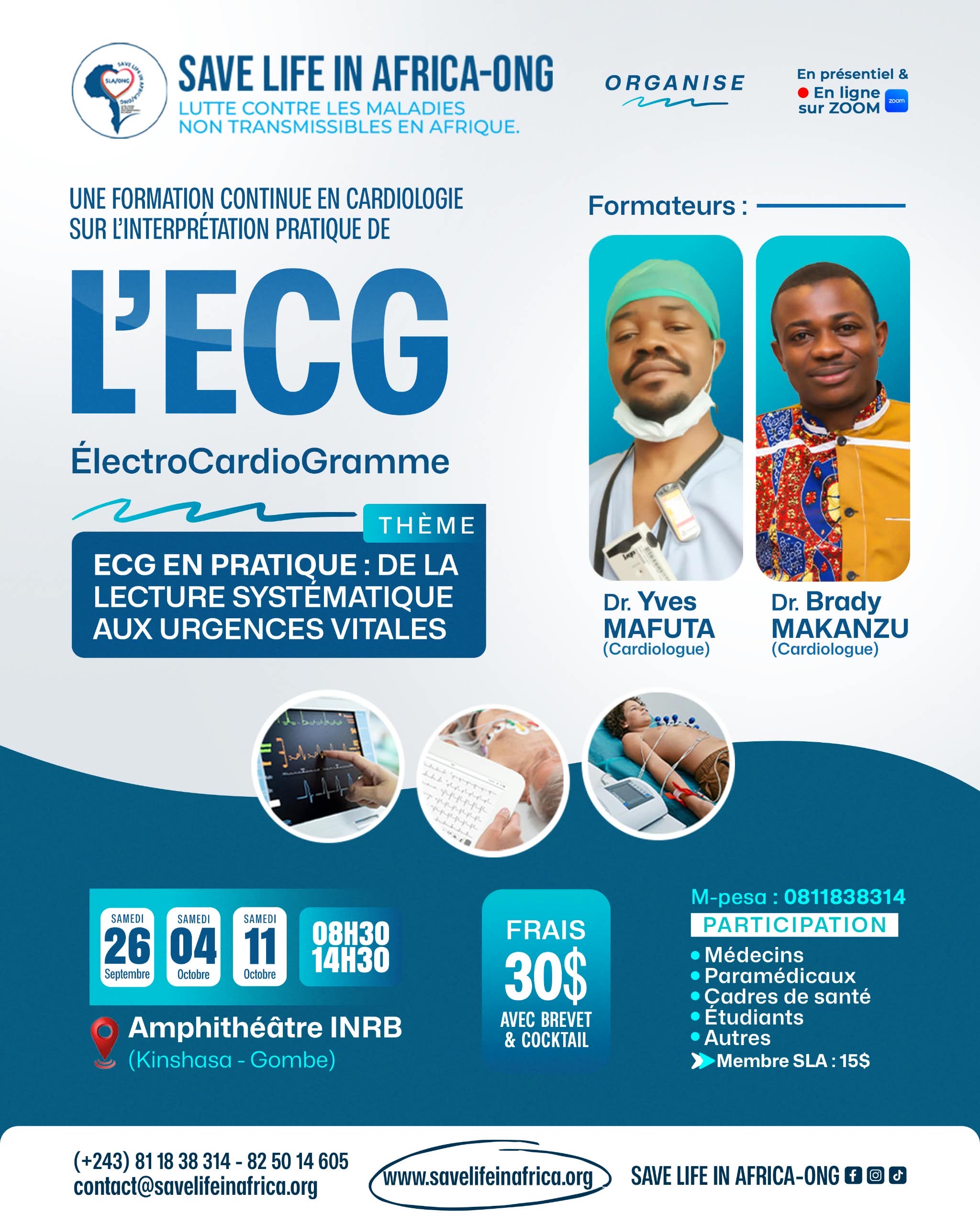 Formation continue en cardiologie : interprétation pratique de l’ECG