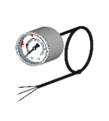 Manometer med kontakt, 0 - 40bar,  