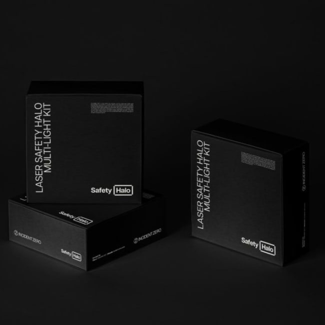 Blå Laser Linje sikkerhetslys  (3 stk sett) komplett.