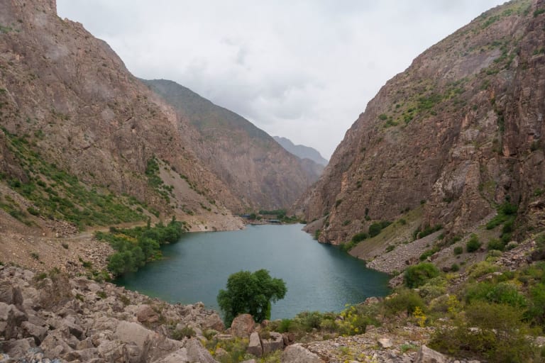 Mountain lake in the Fann Mountains, Sughd region, Tajikistan