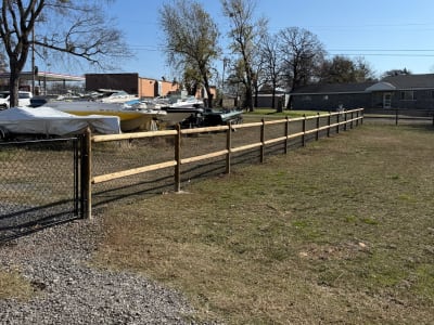Round Rail Fence project - IMG 1189 Glyuyg by Shepherd Construction in Tulsa, Oklahoma