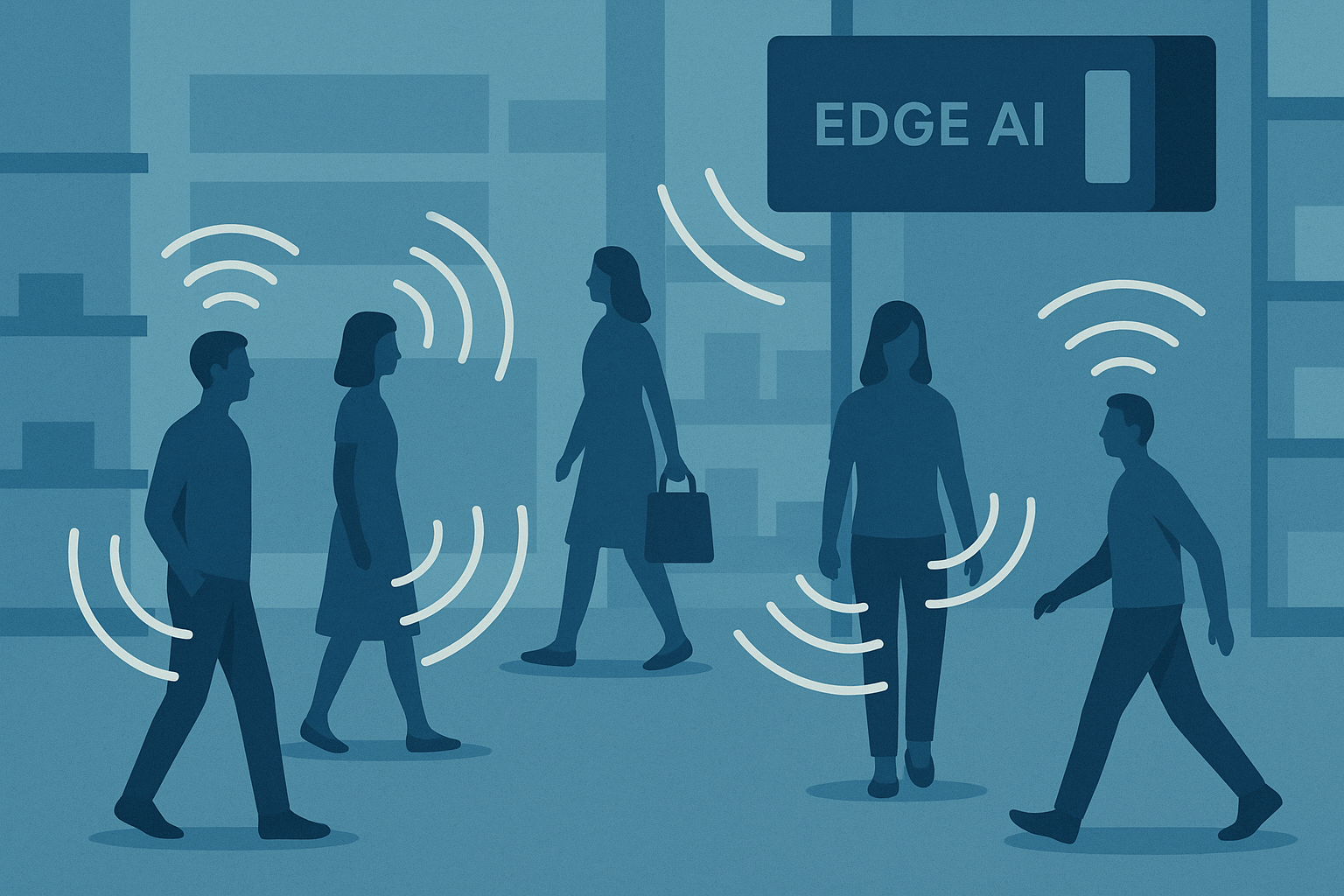 WiFi-based customer detection and analytics system showing heatmap visualization