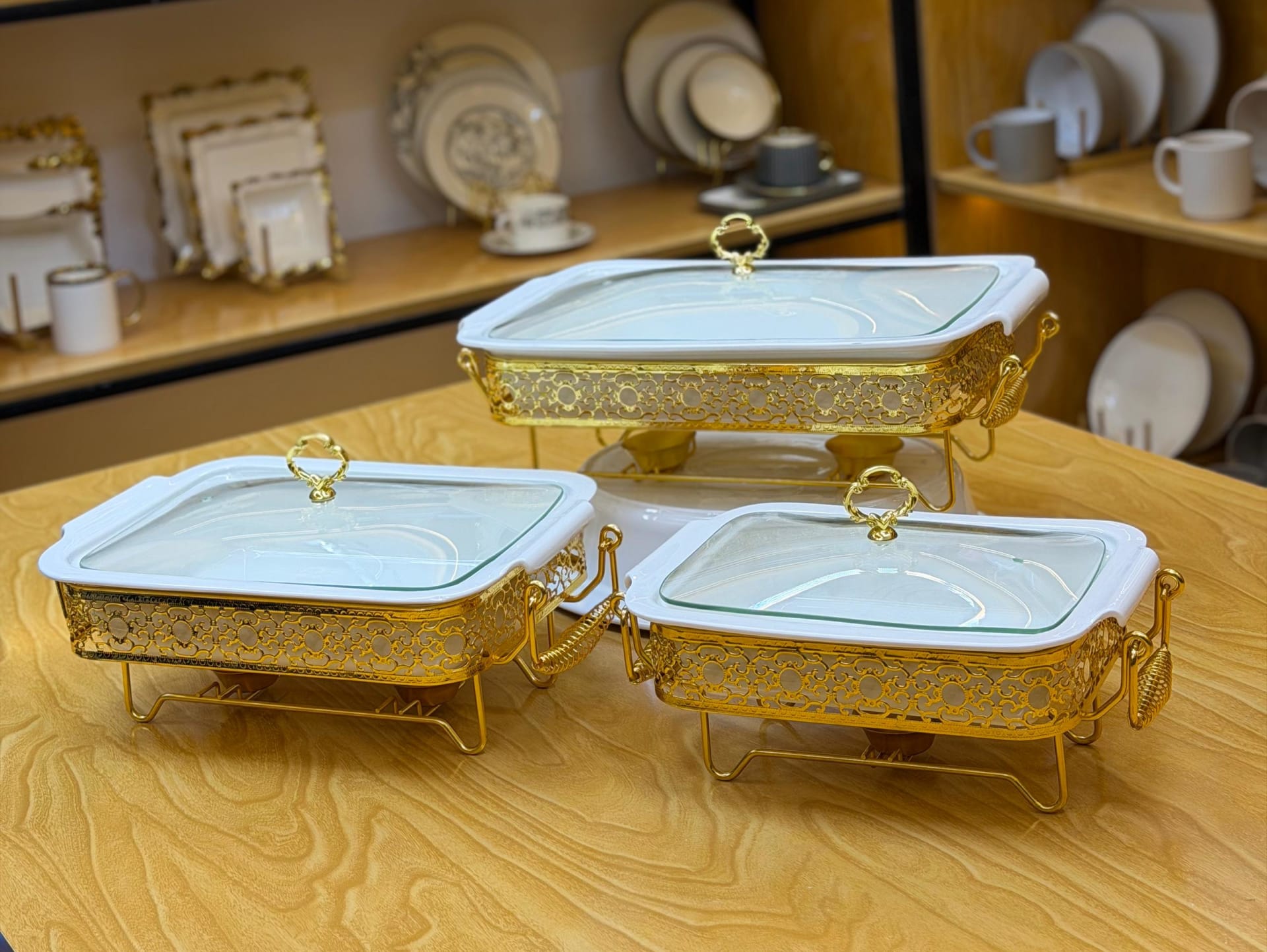 Ceramic serving dishes 3 pcs set