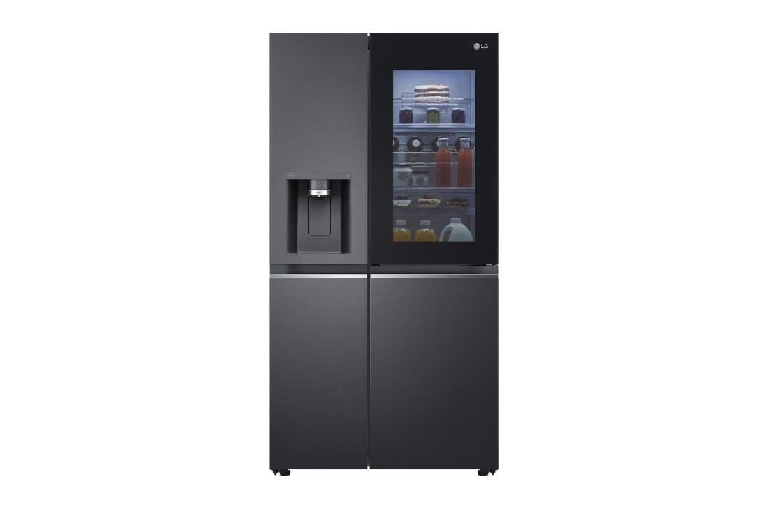 LG Side By Side Refrigerator GC-X257CQES - 635L - INSTAVIEW - MATTE BLACK