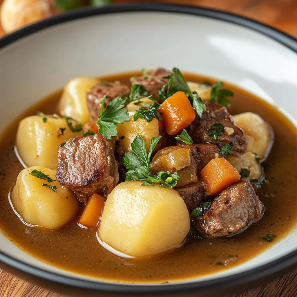 Kartoffel-Möhren-Eintopf mit Rindfleisch