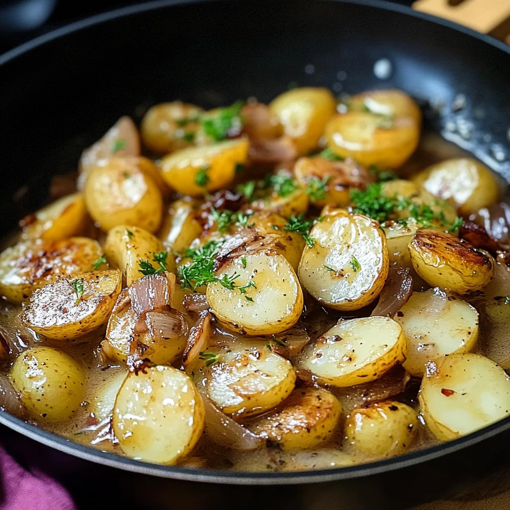 Kartoffeln in Knoblauch-Sahne-Soße