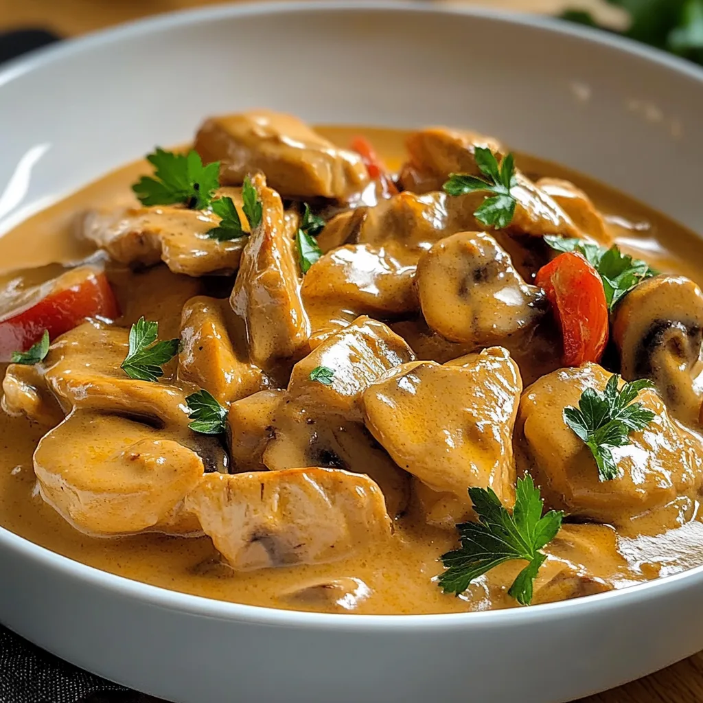 Hähnchen Stroganoff