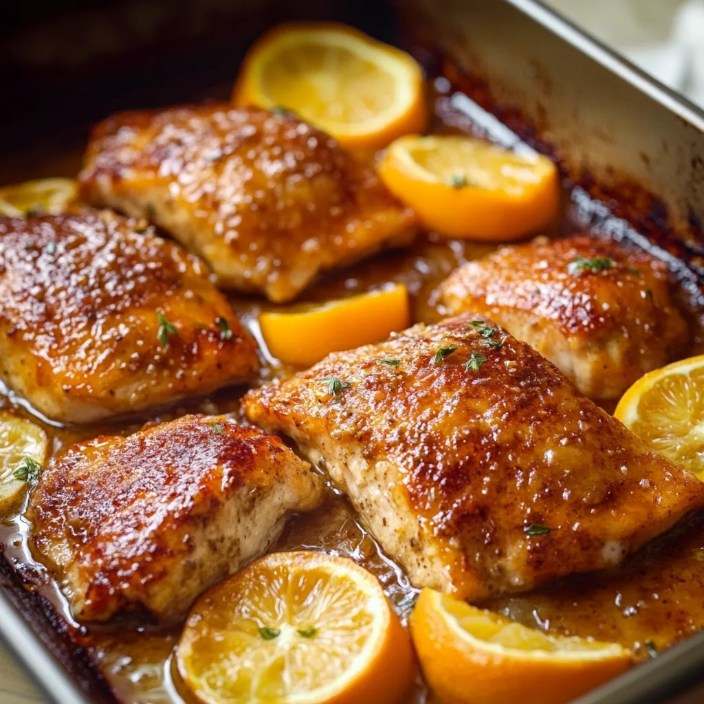 Knuspriges Orangenhähnchen aus dem Ofen