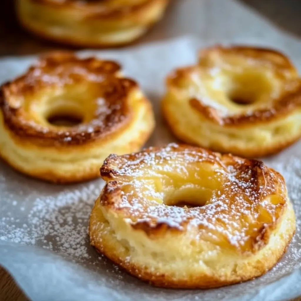 Schnelle gebackene Apfelringe