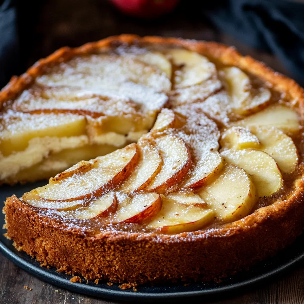 Apfelkuchen mit Zimtsahne