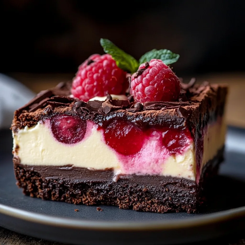 Himbeer-Brownie-Cheesecake