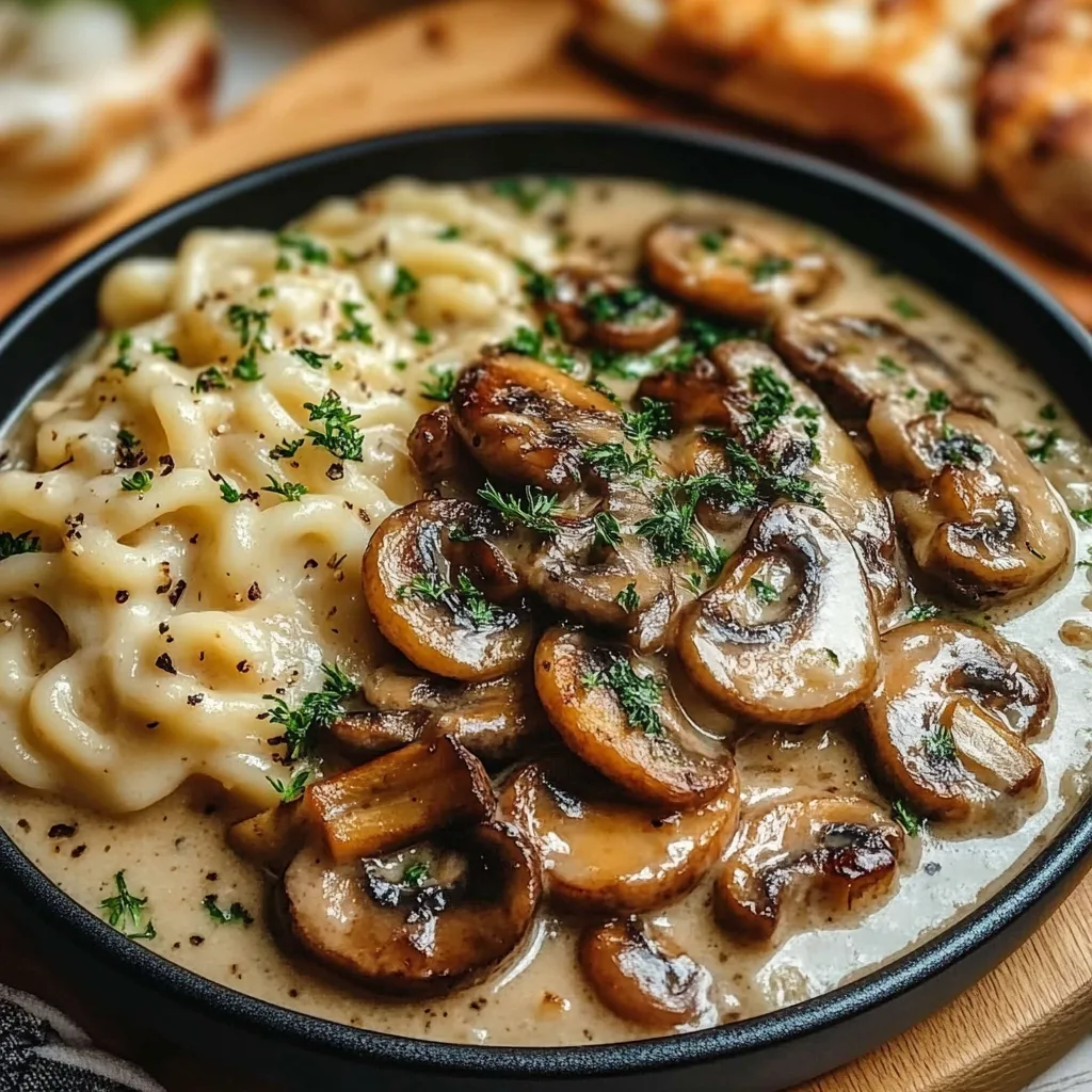 Medaillons in Champignon-Rahmsoße mit Spätzle