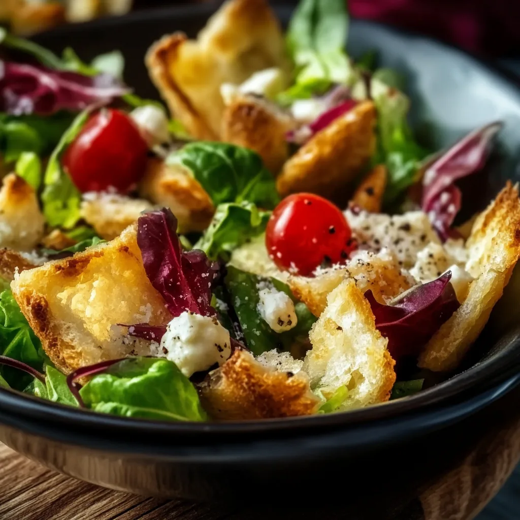 Parmesankörbchen mit Salat à la Caesar