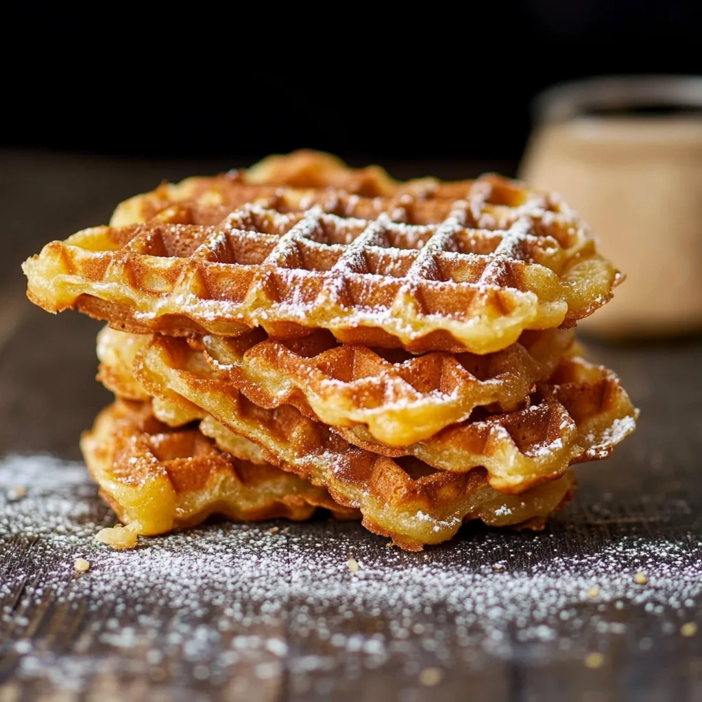 Einfache Apfelwaffeln