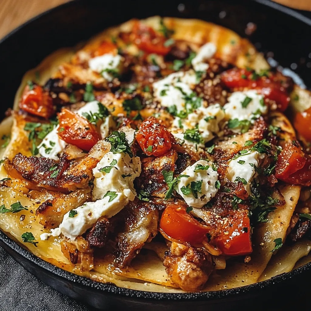 Gyrosauflauf mit Schafskäse