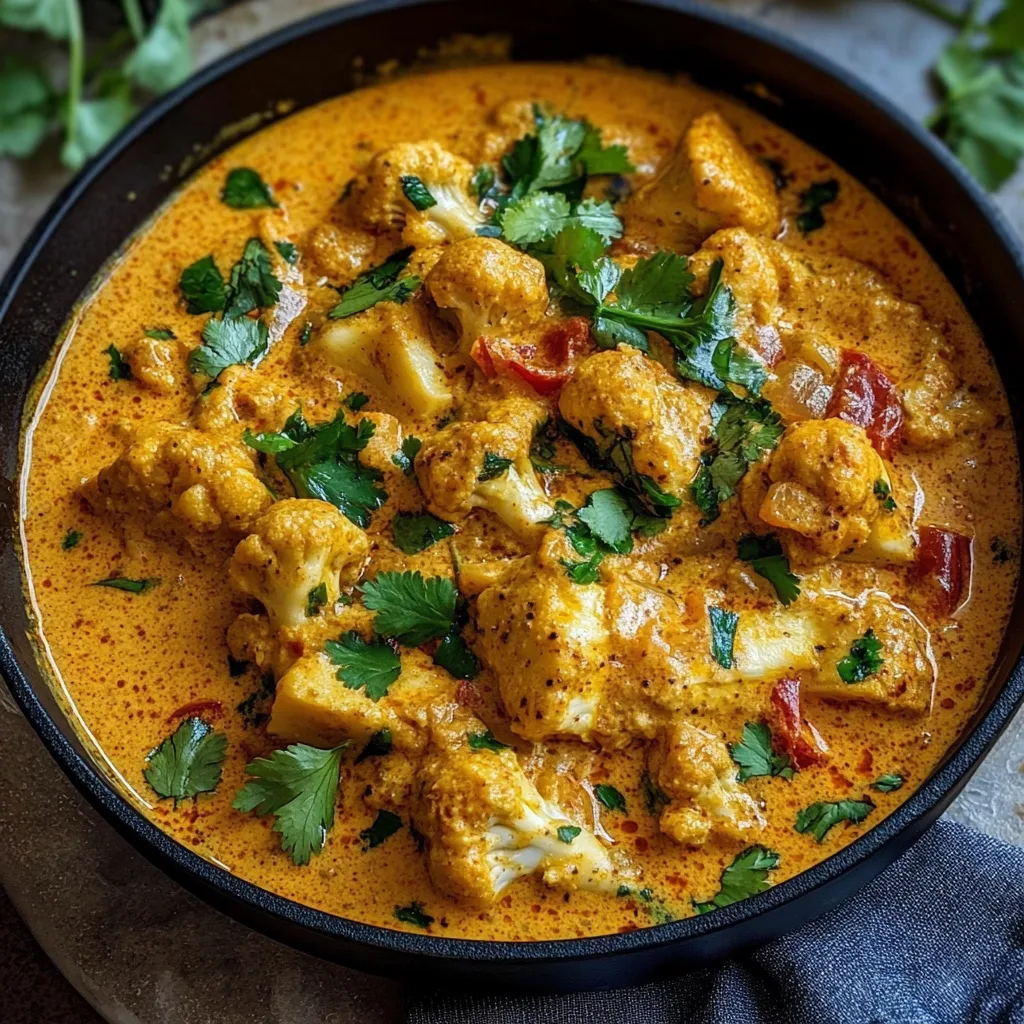 Cremiger Blumenkohl-Curry aus dem Backofen