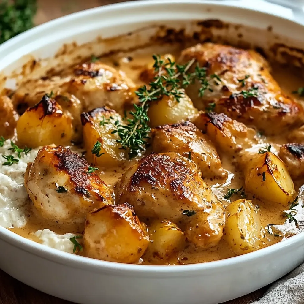 Cremiges Huhn mit Reis