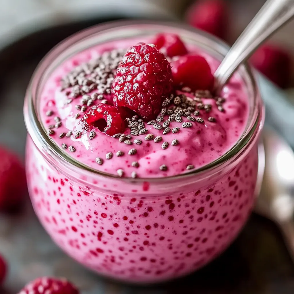 Veganer Himbeer-Chia-Pudding