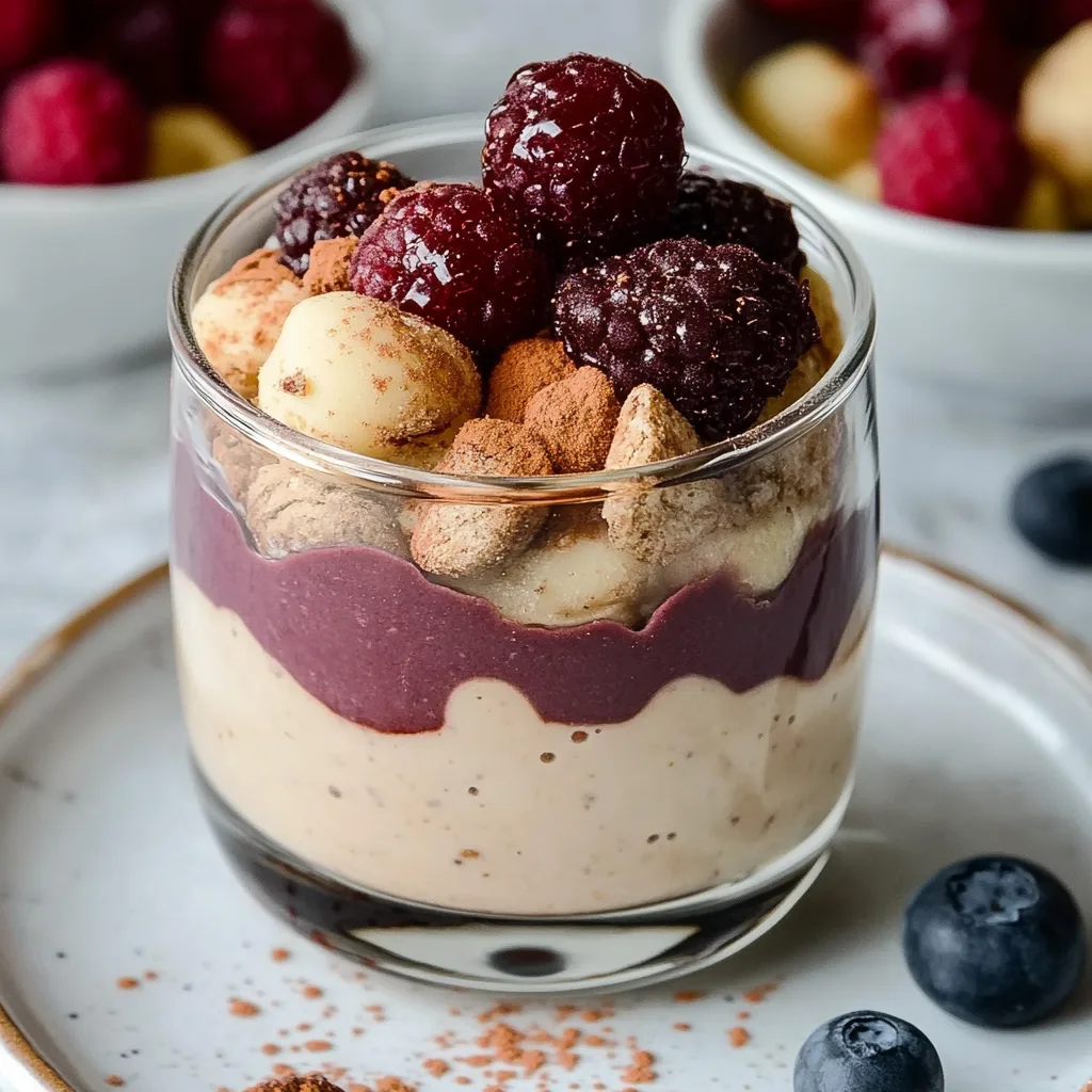 Amaretto Mousse mit Zimtpflaumen