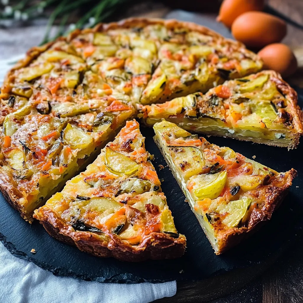 Gemüsekuchen mit Kartoffeln