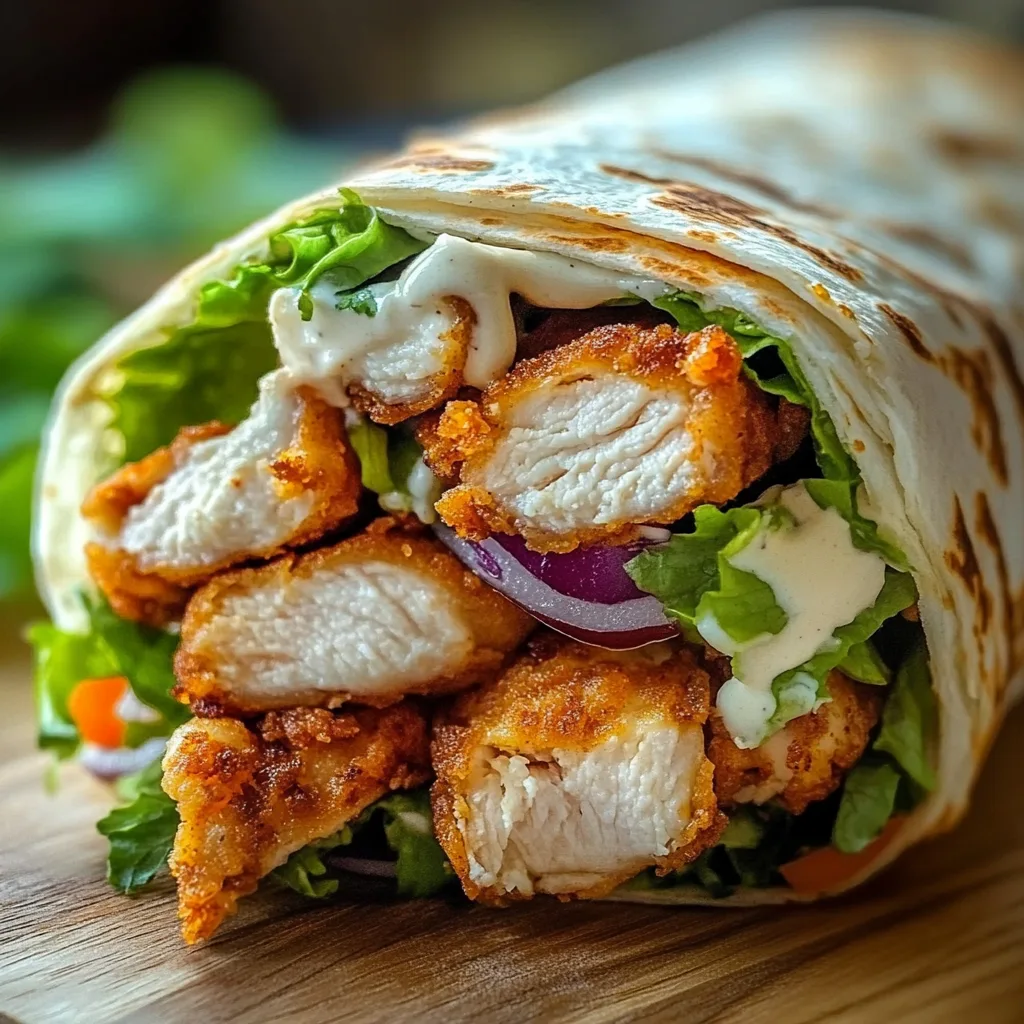 Knuspriger Chicken-Ranch-Snack-Wrap