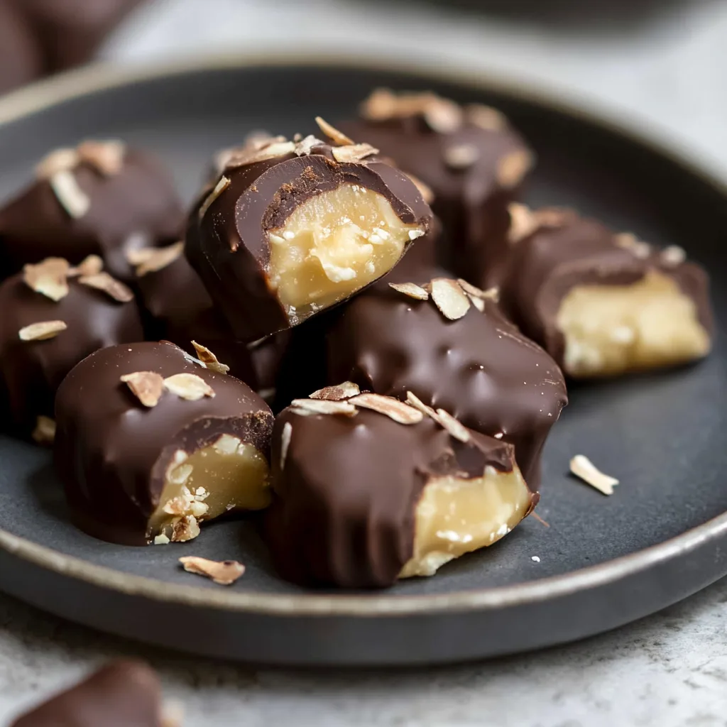 Süße Mandelhörnchen mit Schoko-Enden