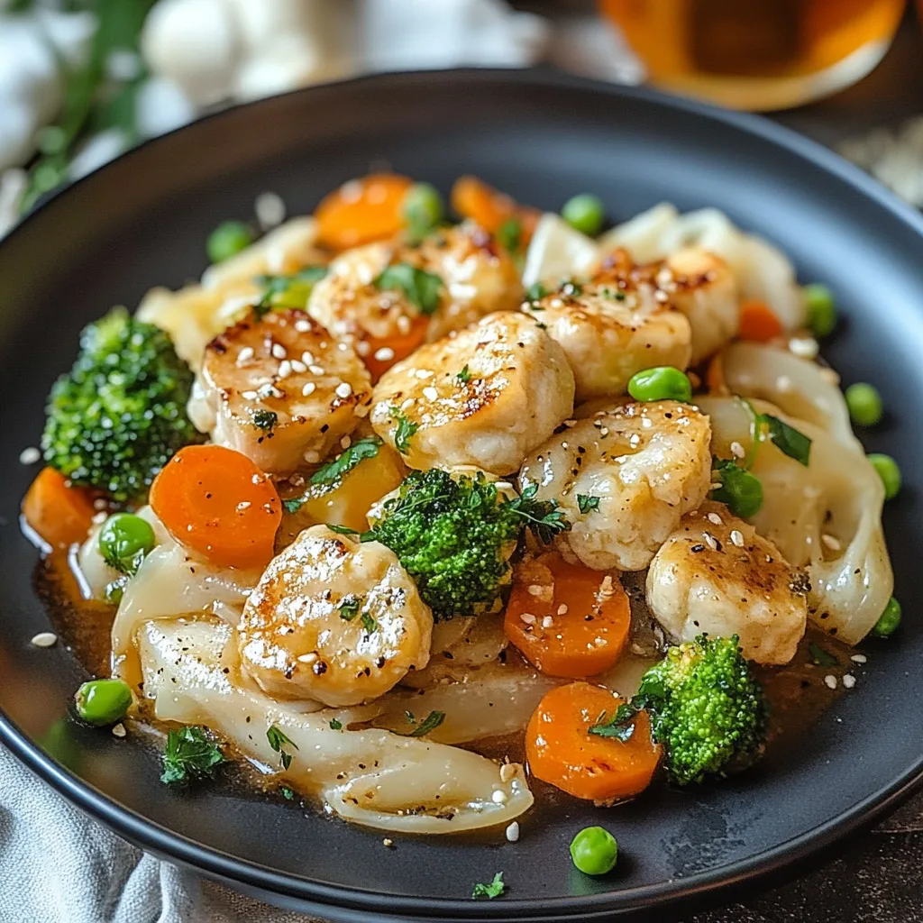 Gemüsepfanne mit Hähnchen