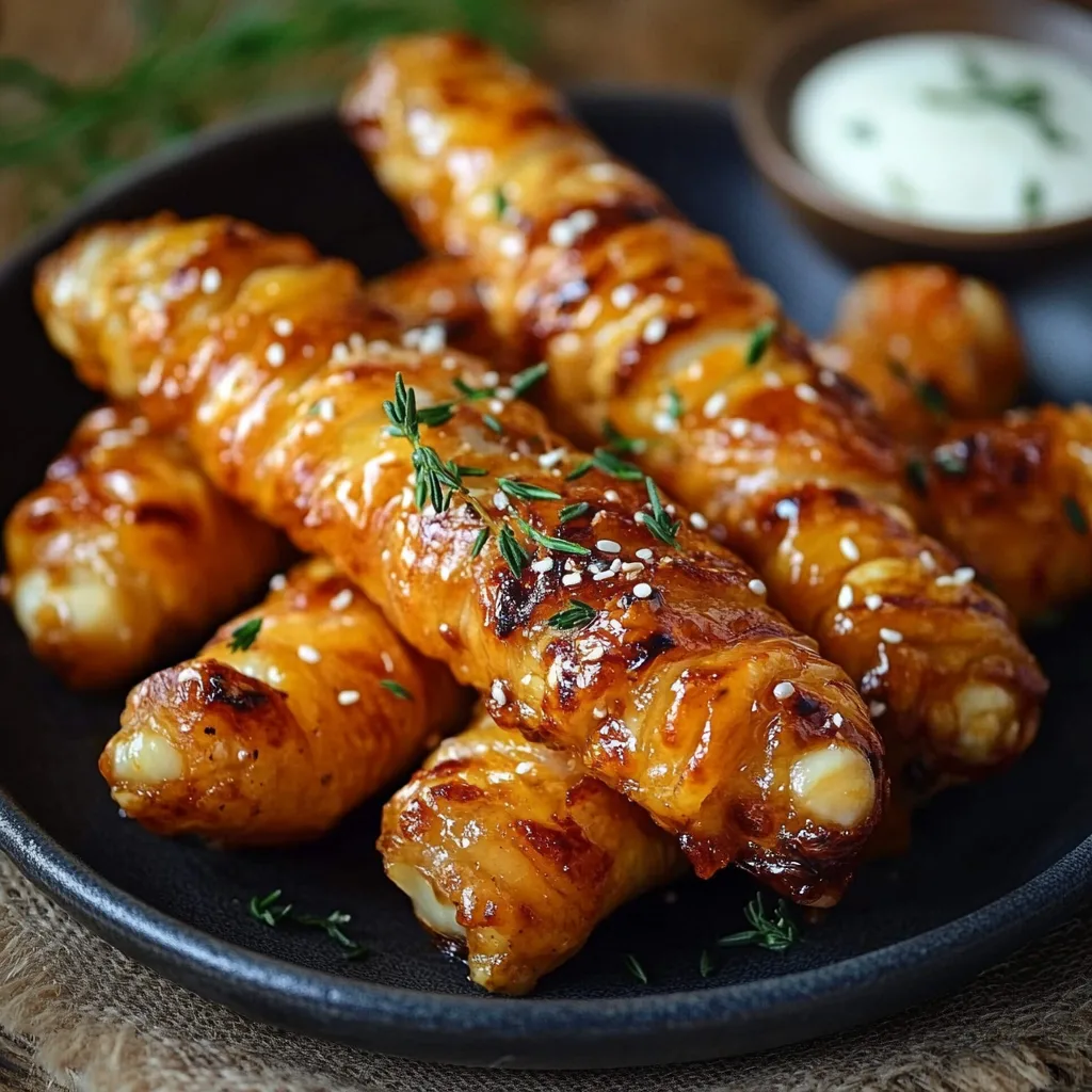 Käsestangen aus Blätterteig