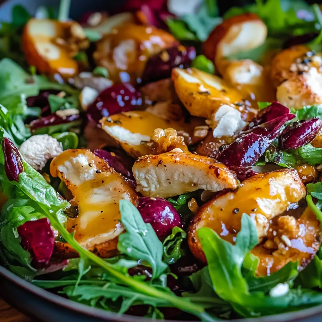 Köstlicher Birnensalat mit hausgemachtem Balsamico-Dressing