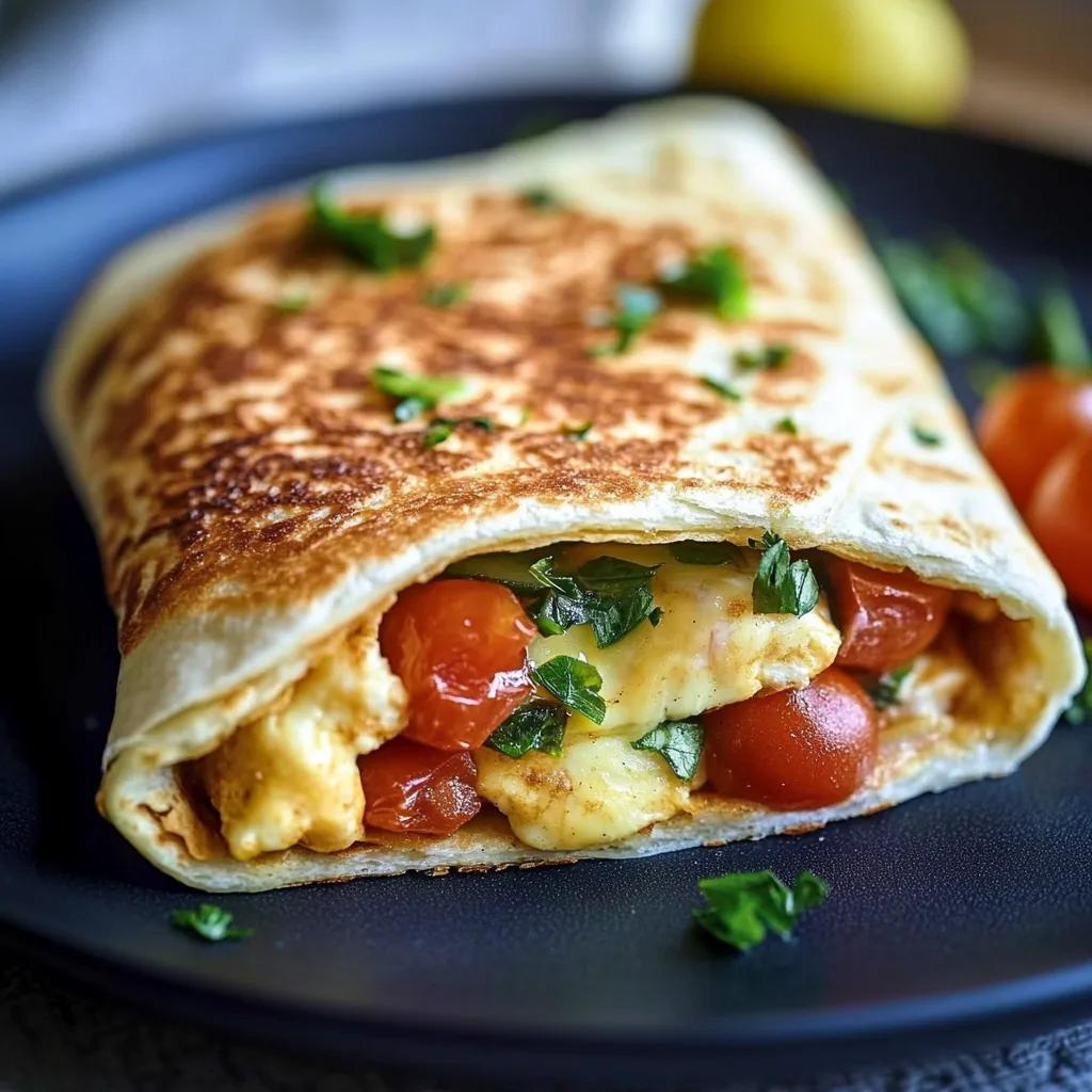 Einfacher Frühstückswrap mit Ei