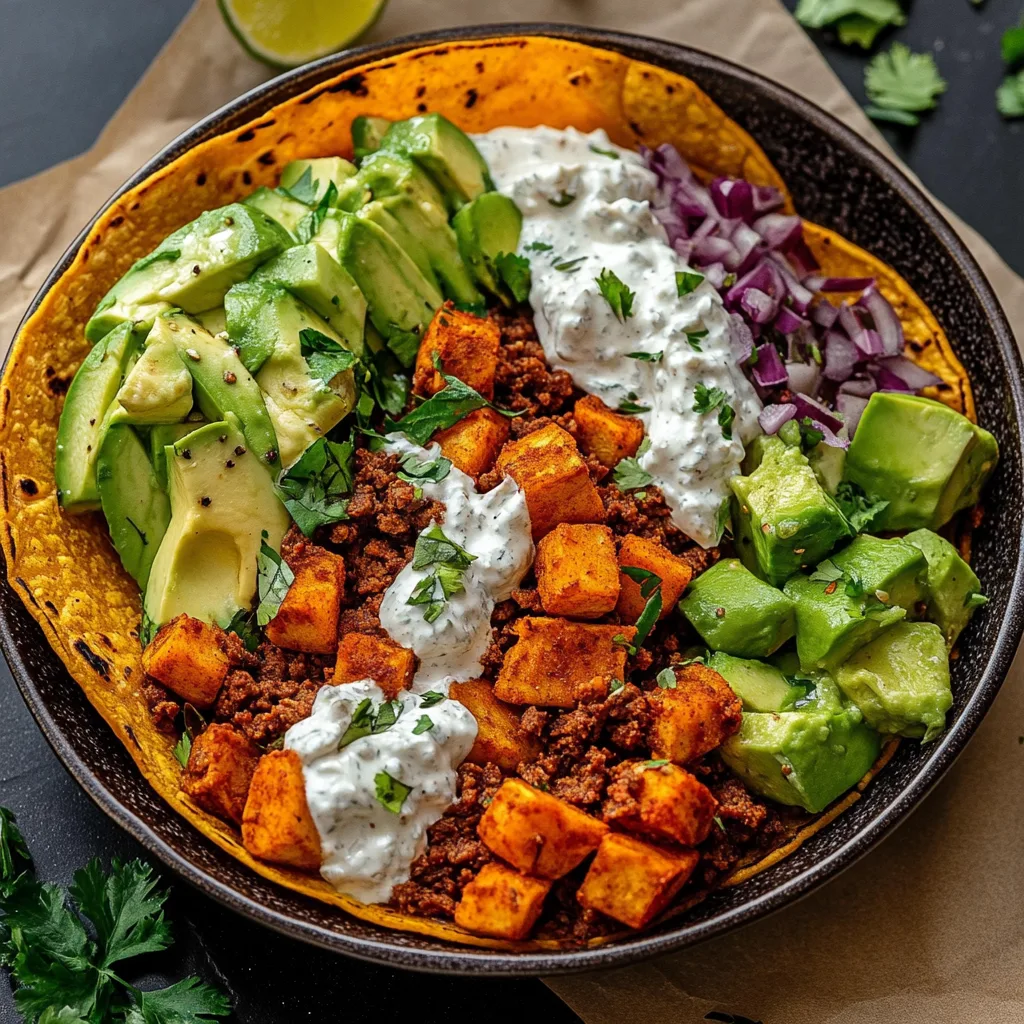 Süßkartoffel-Taco-Bowls