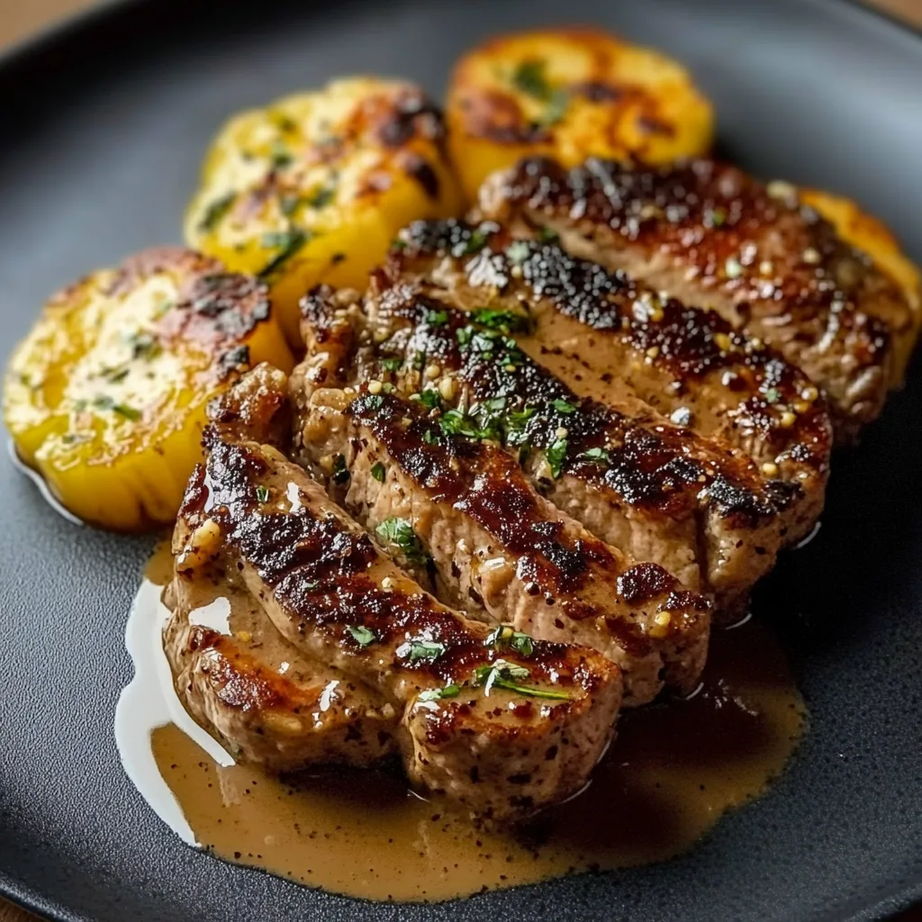 Blumenkohlsteak mit cremiger Pfefferrahmsauce
