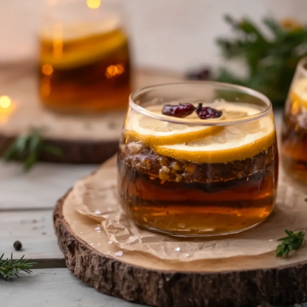 Bratapfellikör mit Glitzer