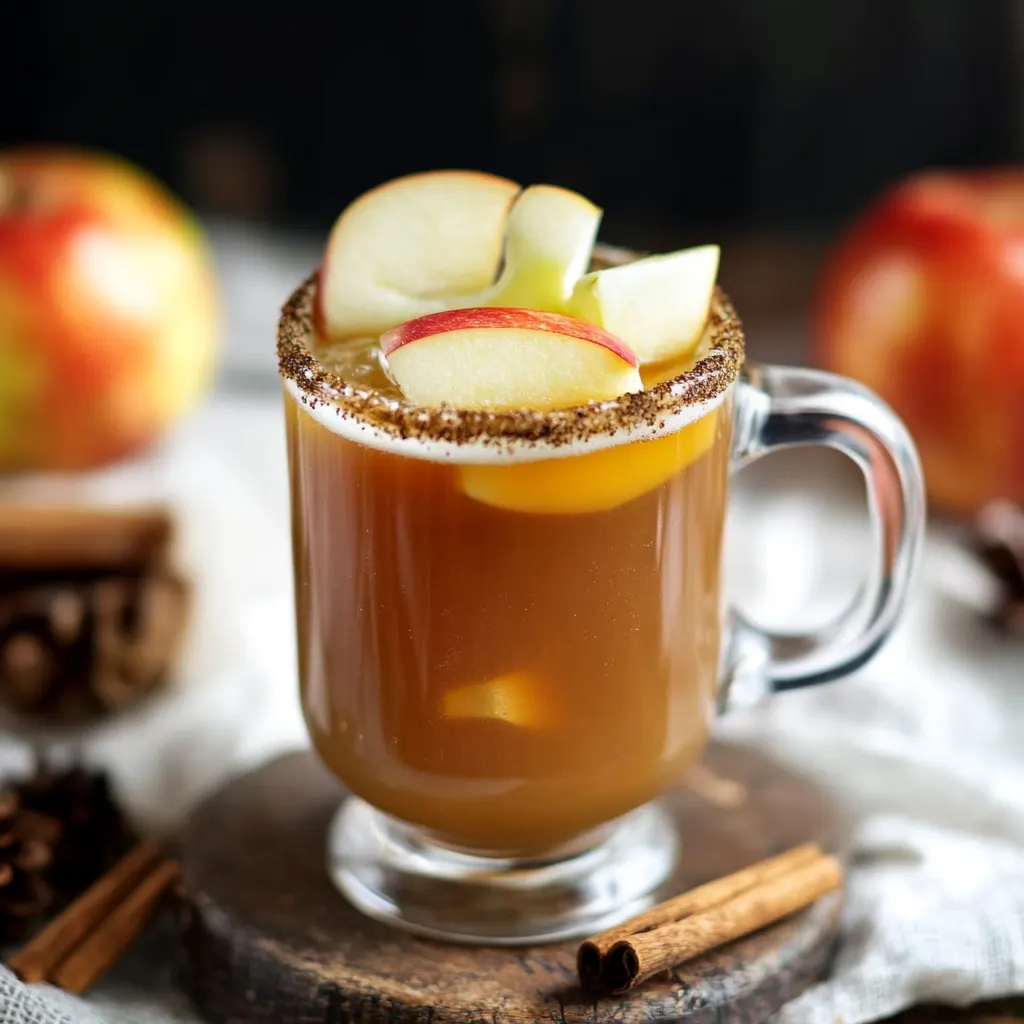 Heißer Apfelpunsch mit Vanille-Zimt-Sahne