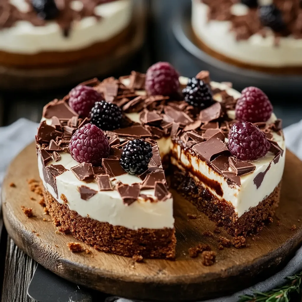 Gebackener Weiße-Schokolade-Käsekuchen
