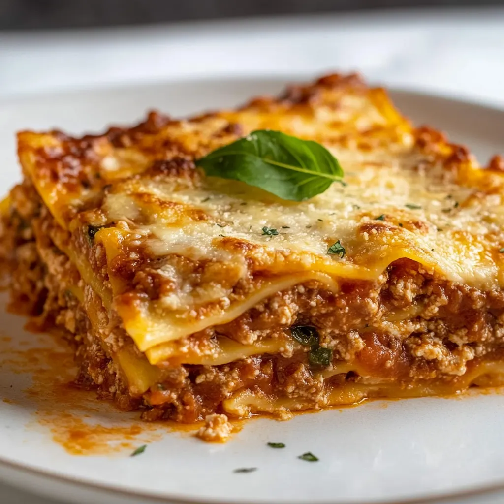 Klassische Lasagne Bolognese mit Bechamelsoße