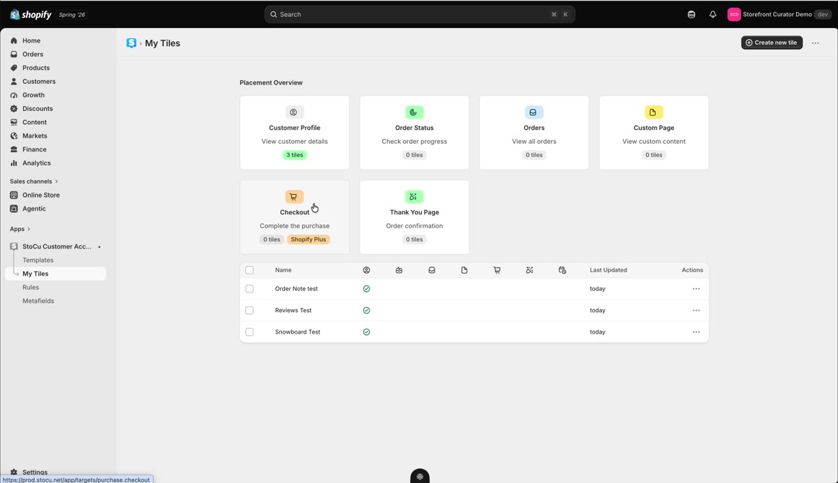 The Tile Studio interface